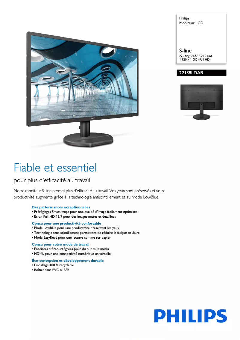 First page image of the manual for S Line 221S8LDAB