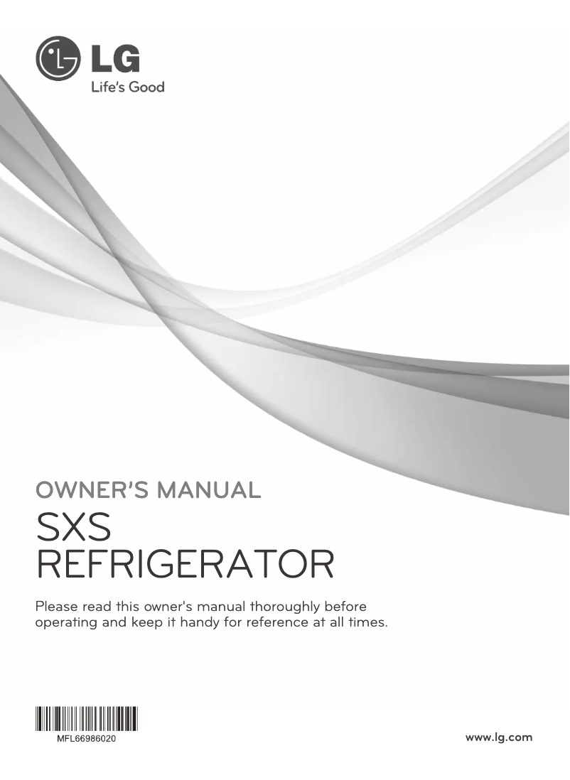 First page image of the manual for GR-P287FSN