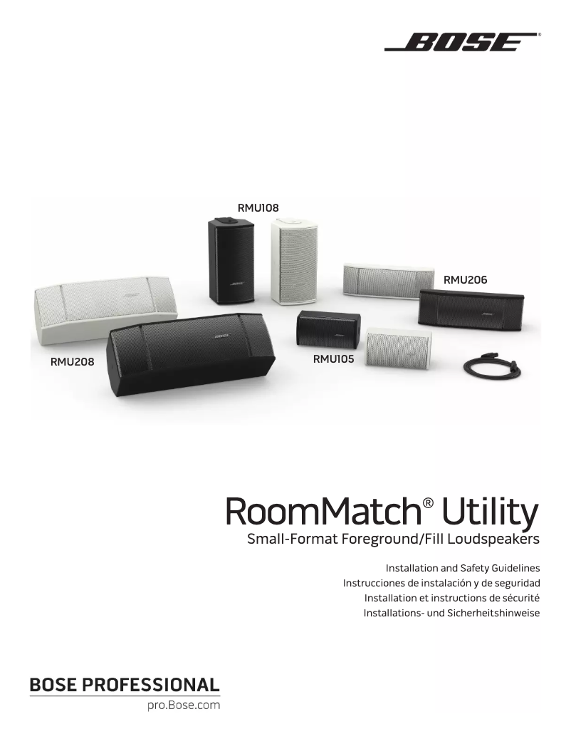 First page image of the manual for RoomMatch RMU208