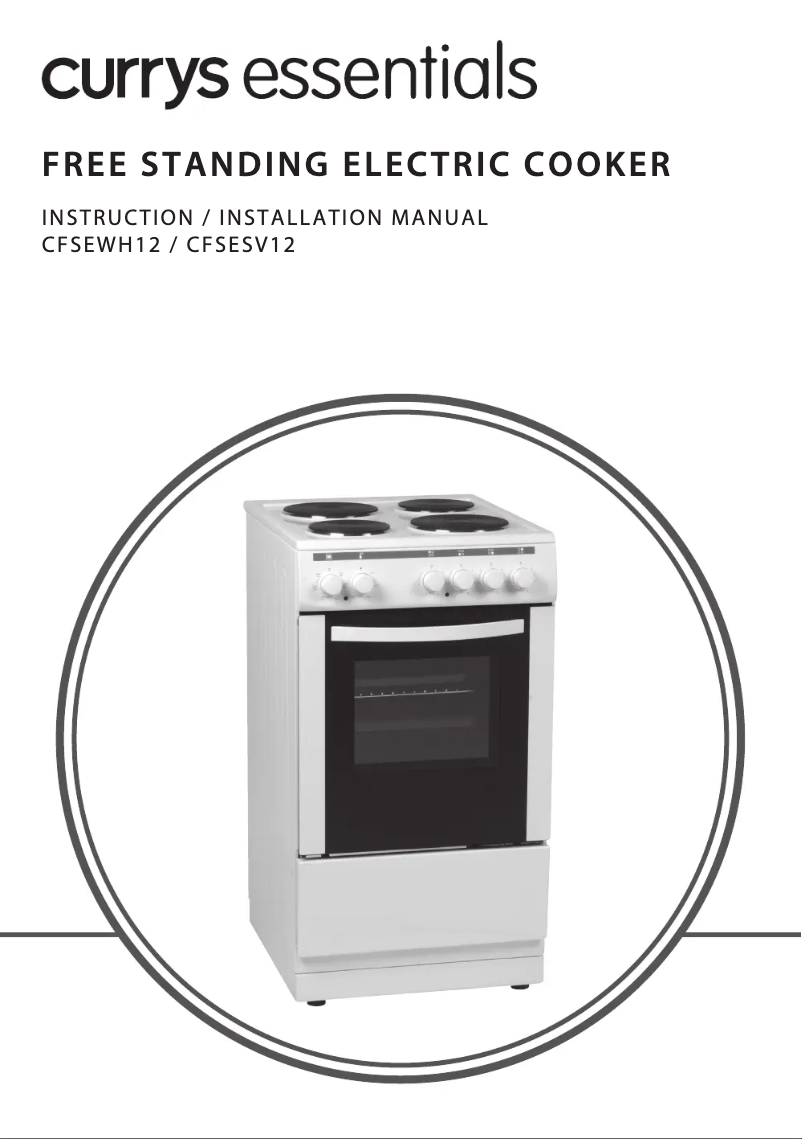 First page image of the manual for CFSEWH12