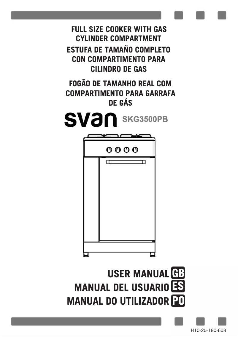 First page image of the manual for SKG3500PB