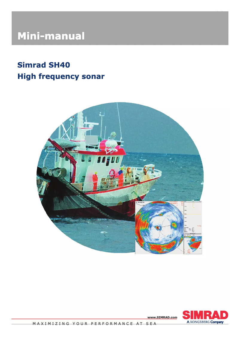 First page image of the manual for SH40