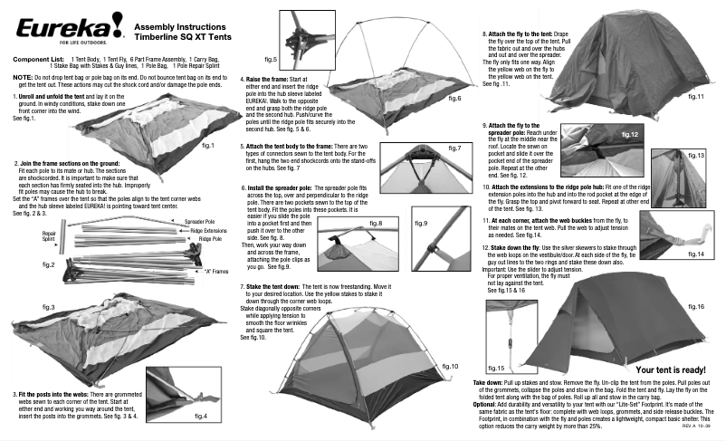 Page 1 of the manual User Manual Eureka Timberline SQ XT