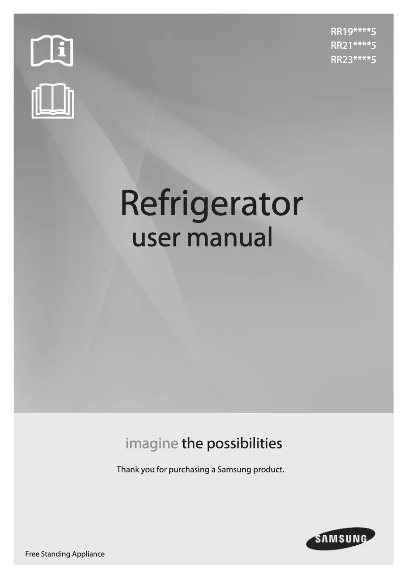 Page 1 of the manual User Manual Samsung RR21J2835RZ