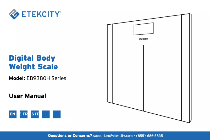 Page 1 of the manual User Manual Etekcity EB9380H