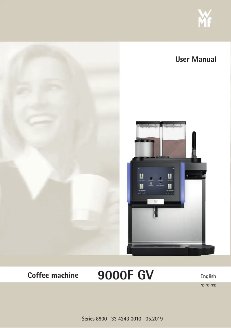 First page image of the manual for 9000F GV