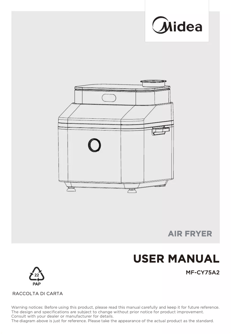 First page image of the manual for MF-CY75A