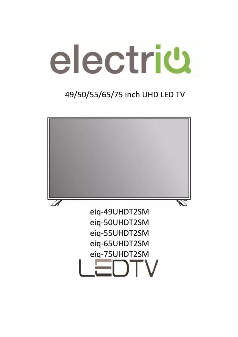 Page 1 of the manual User Manual ElectriQ eiQ-55UHDT2SM