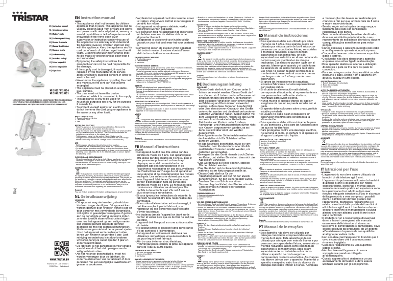 First page image of the manual for VE-5930