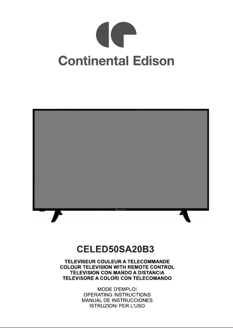 First page image of the manual for CELED50SA20B3