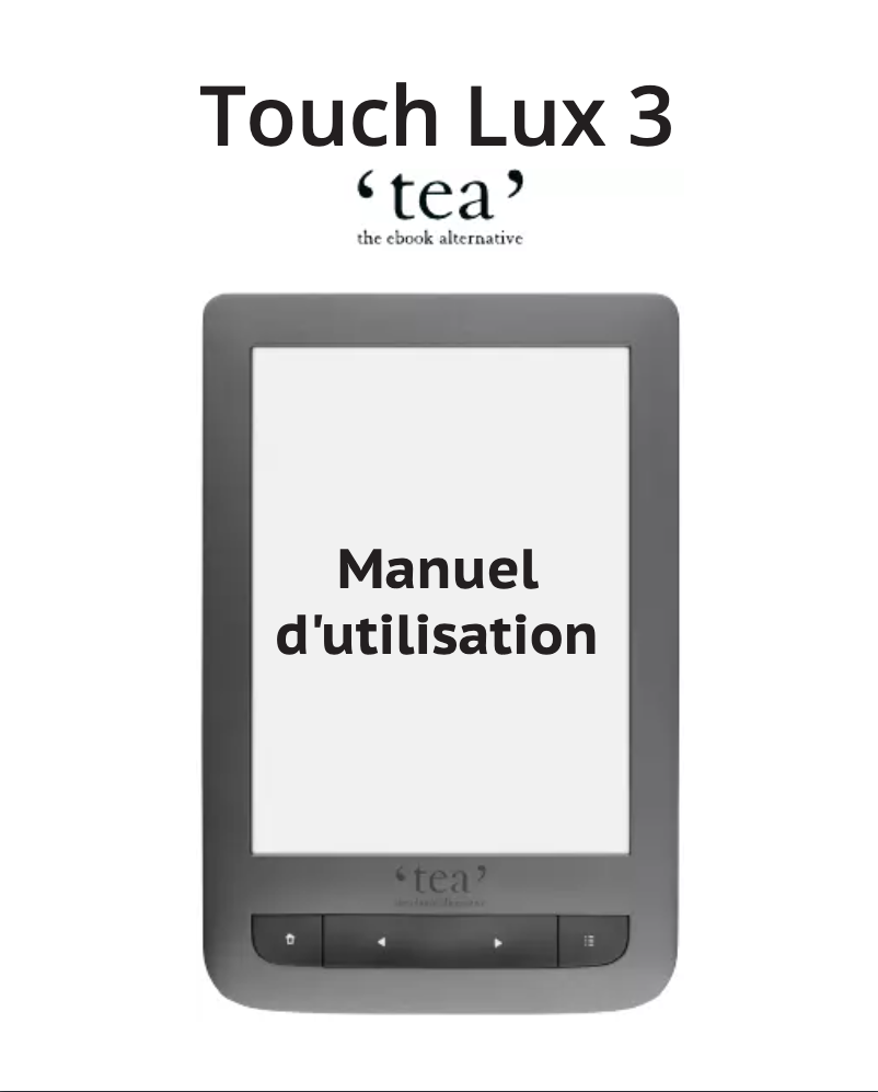 Page 1 of the manual User Manual Tea Touch Lux 3