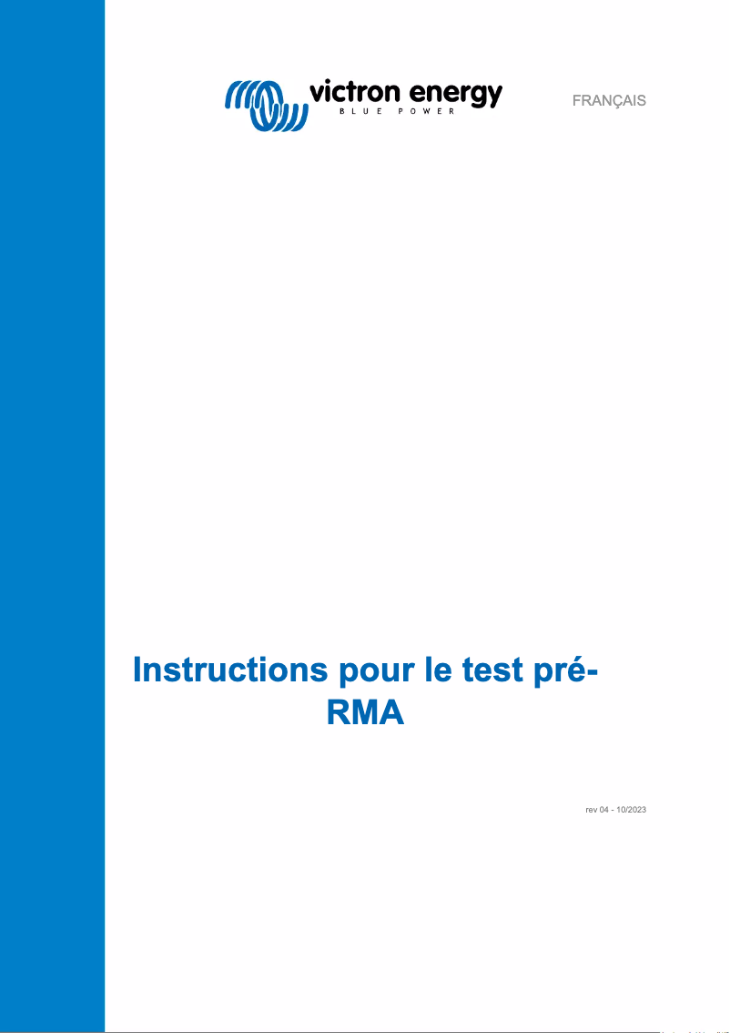 First page image of the manual for BMV-700H