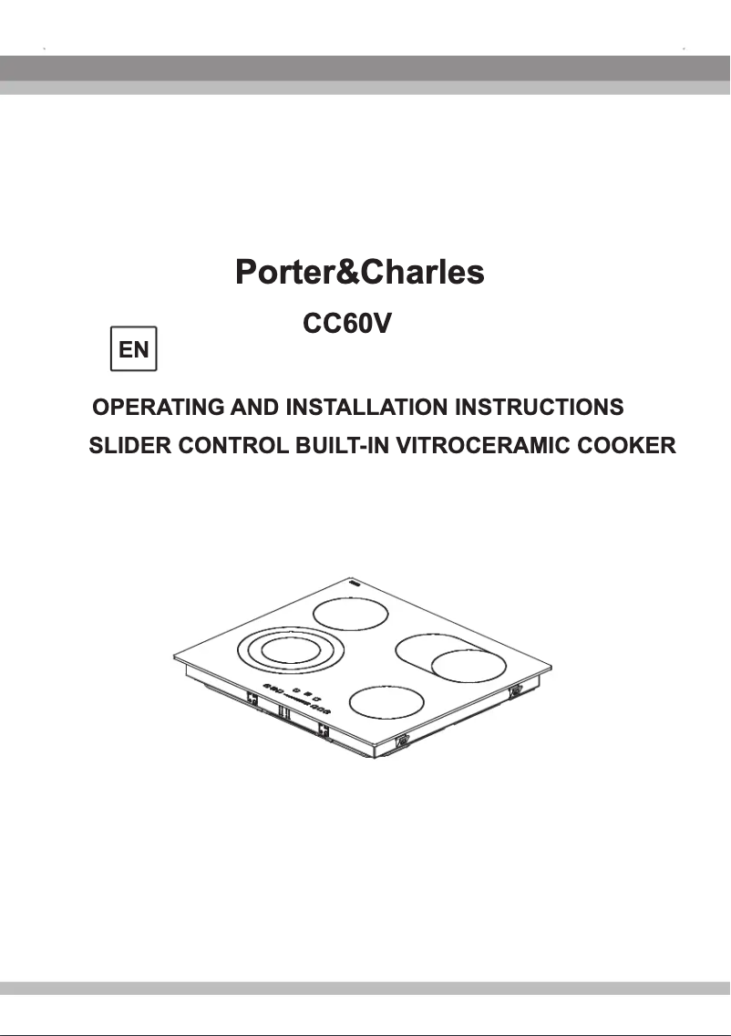 First page image of the manual for CC60V