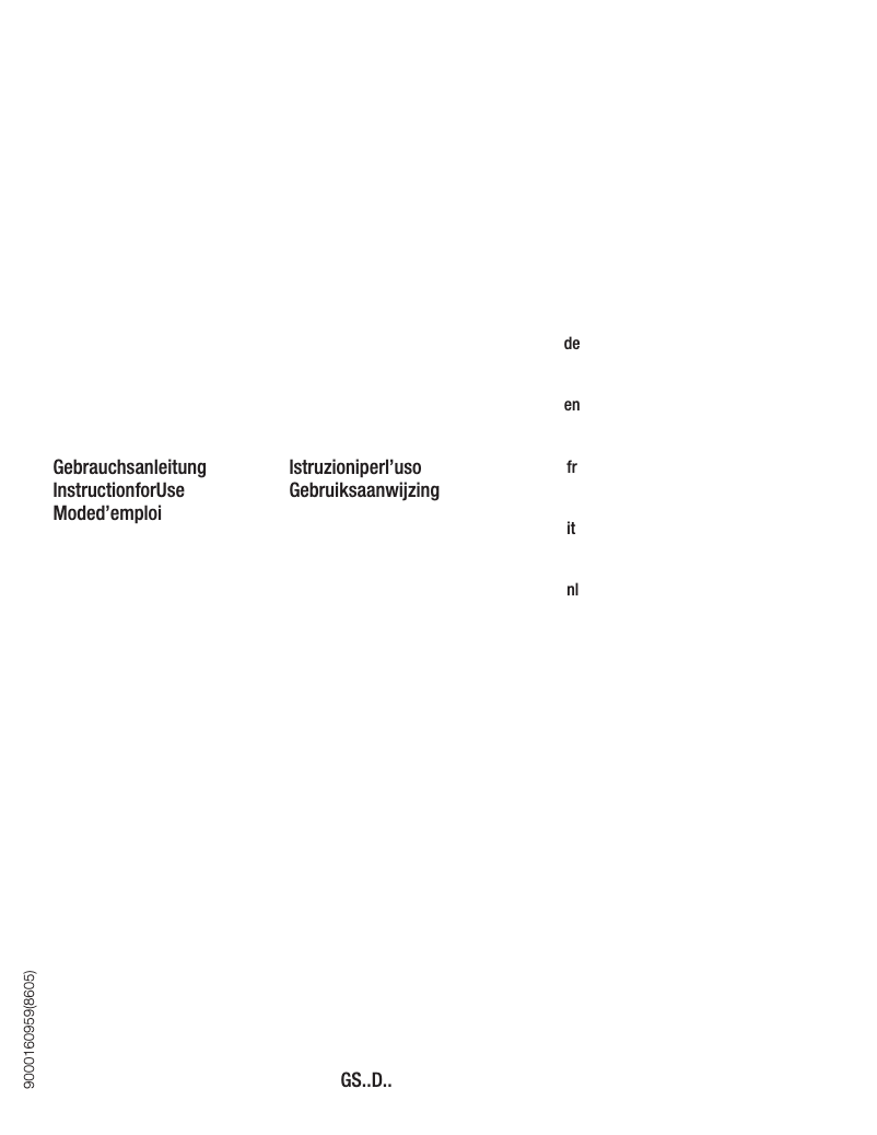 First page image of the manual for GS12DE20