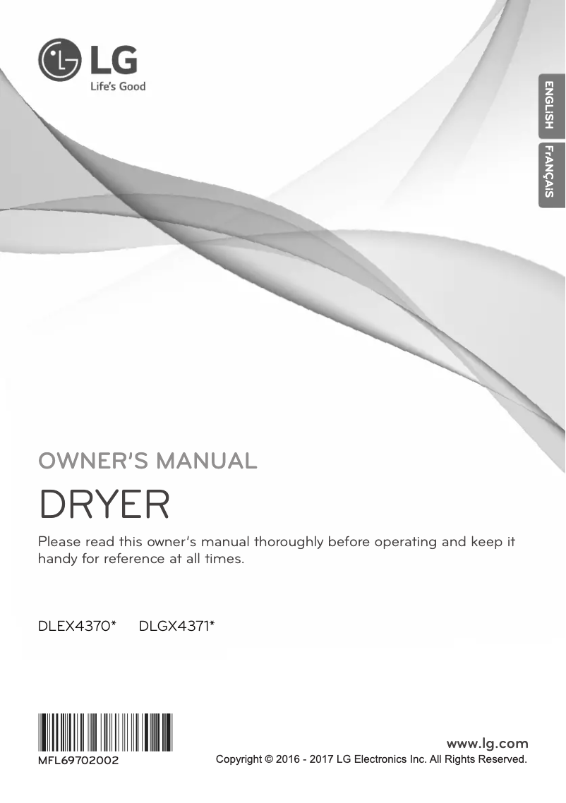 First page image of the manual for DLEX4370W