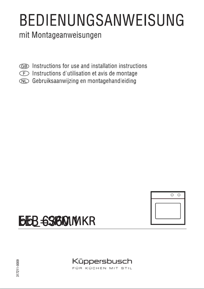 Page 1 of the manual User Manual Küppersbusch EEB 6360.1