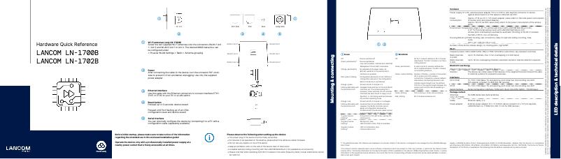 First page image of the manual for LN-1700B