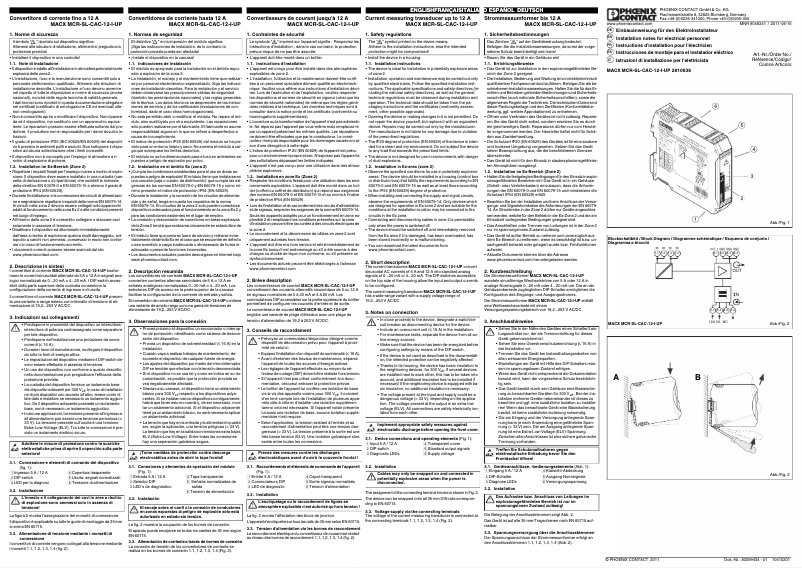 Image de la première page du manuel de l'appareil MACX MCR-SL-CAC-12-I-UP