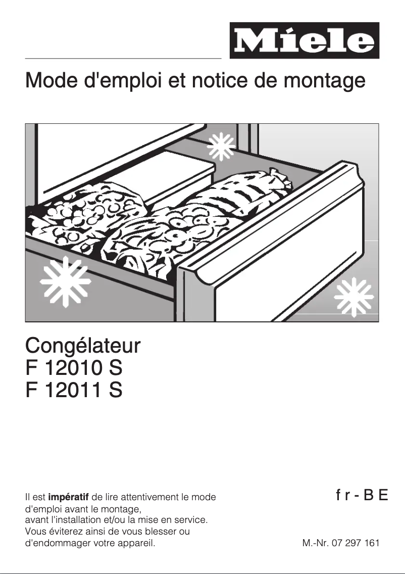 Page 1 of the manual User Manual Miele F 12011 S