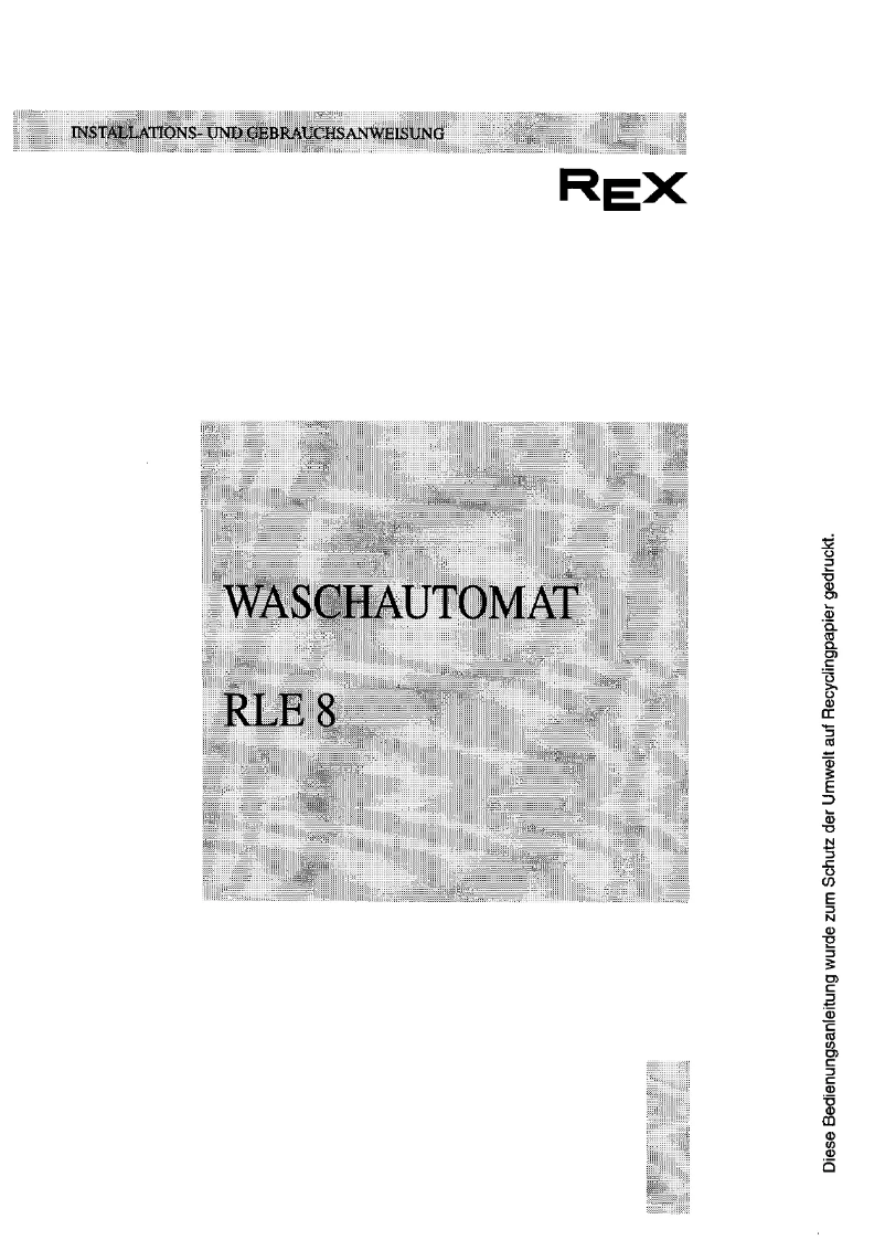 Page 1 of the manual User Manual Rex RLE8