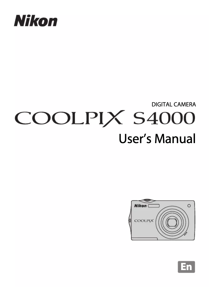 Page 1 of the manual User Manual Nikon Coolpix S4000