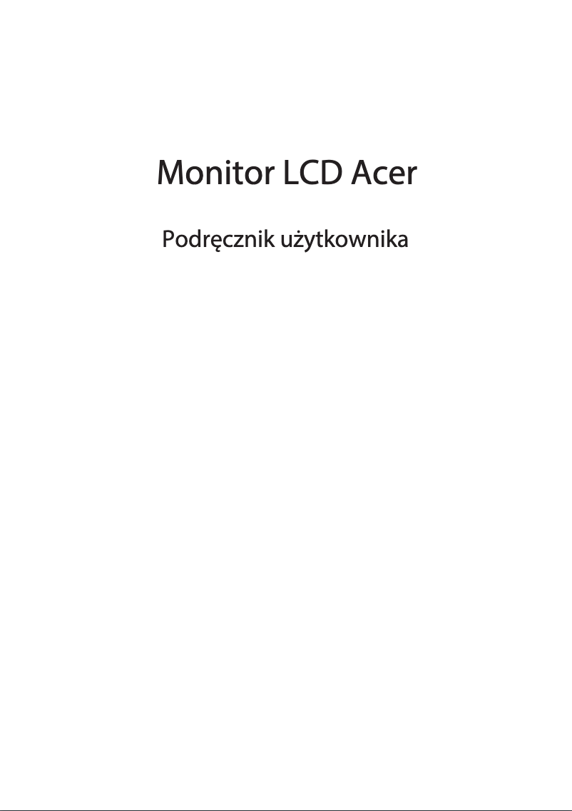 Page 1 of the manual User Manual Acer Nitro XV322QU