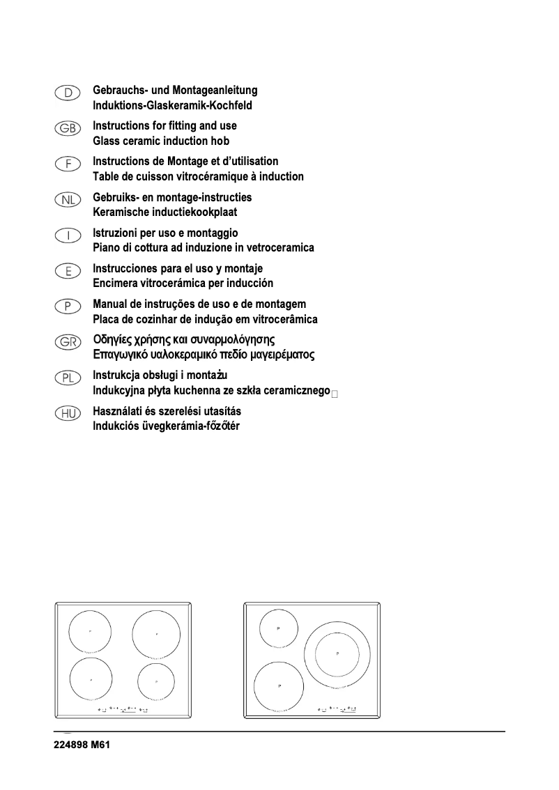 Page 1 of the manual User Manual Smeg SE2631ID