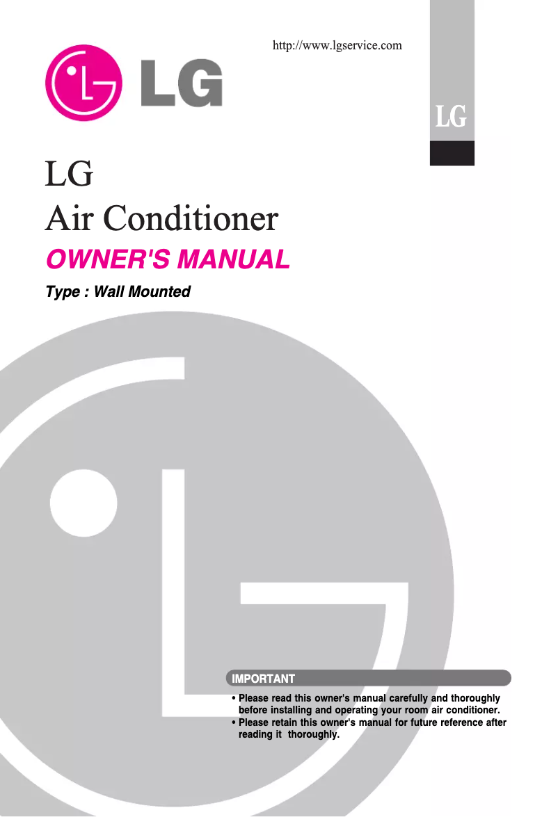 Page 1 of the manual User Manual LG ICE18RH-N