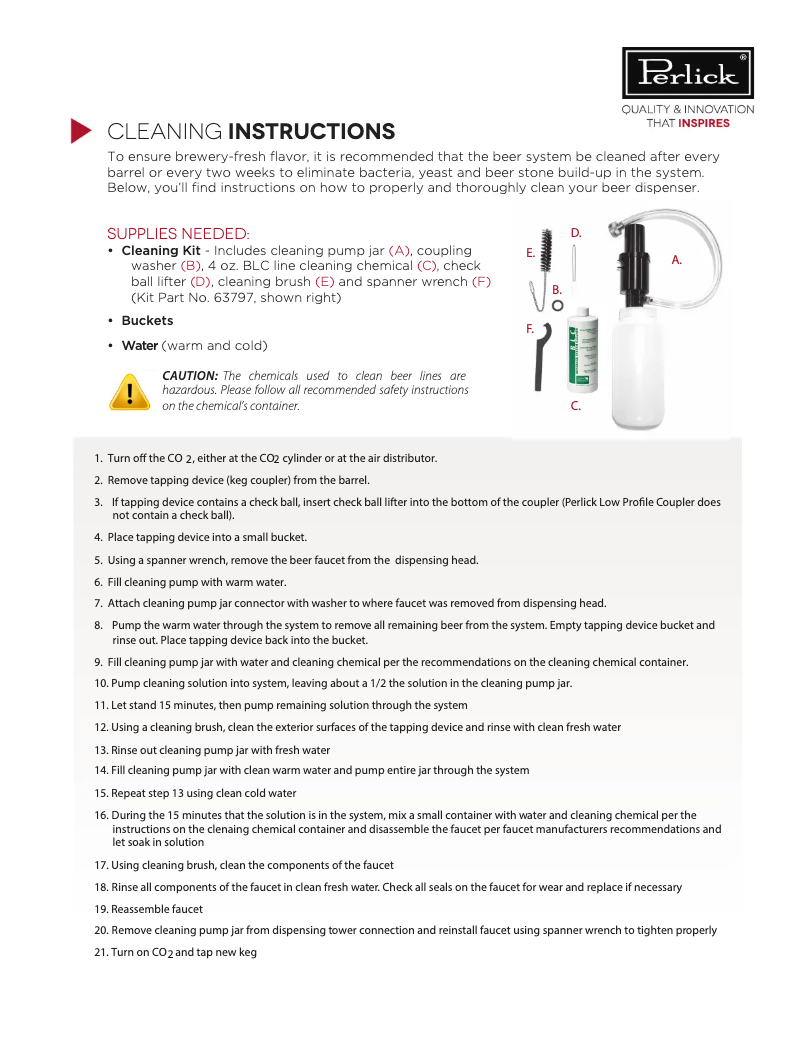 Page 1 of the manual User Manual Perlick HP24TS-4-1L-1