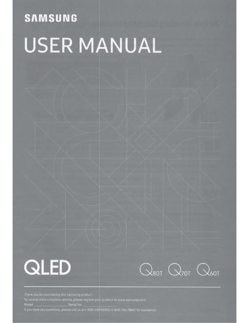First page image of the manual for QN75Q60T