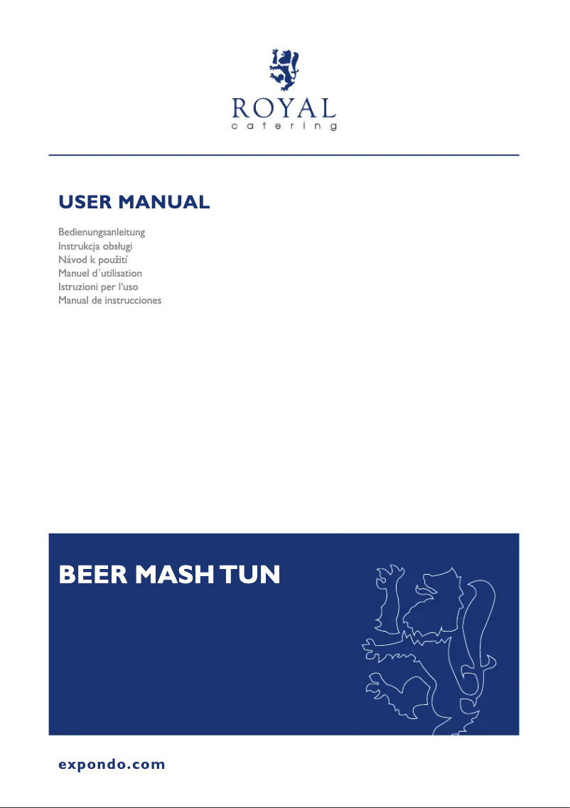 Page 1 of the manual User Manual Royal Catering RCBM-60IN