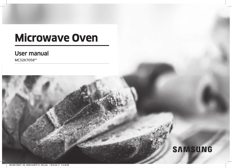 First page image of the manual for MC32K7058CT