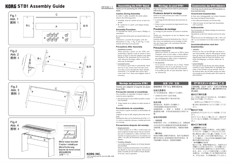 Page 1 of the manual User Manual Korg STB1