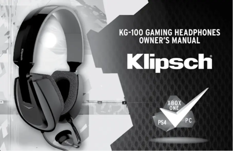 Page 1 of the manual User Manual Klipsch KG-100