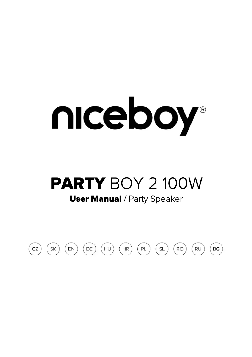 First page image of the manual for Party Boy 2 100W