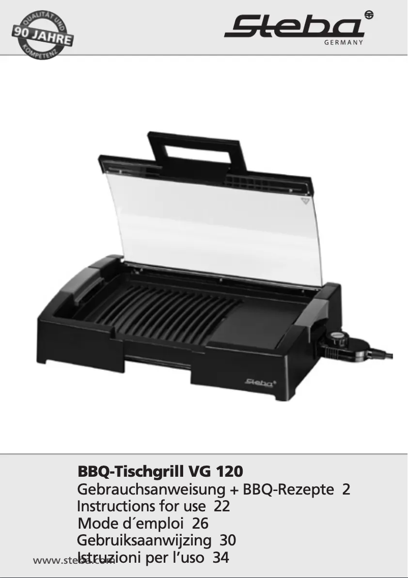 Page 1 of the manual User Manual Steba VG 120