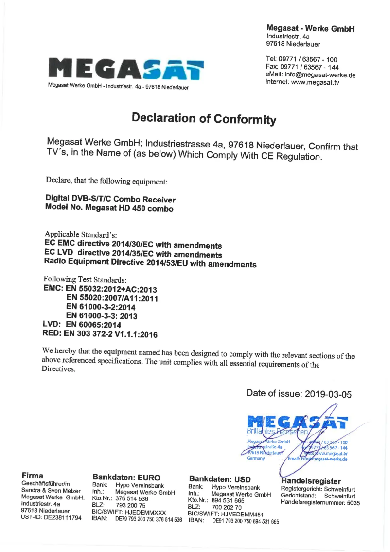 First page image of the manual for HD 450 Combo