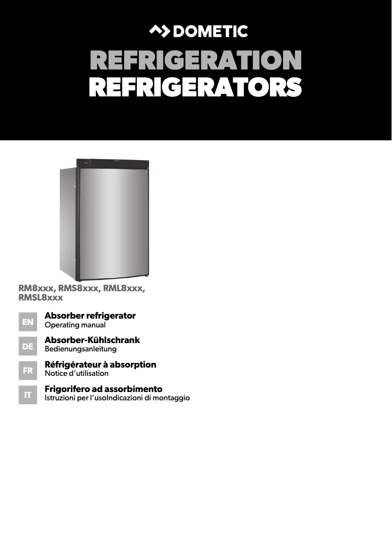 Page 1 de la notice Manuel utilisateur Dometic RMS 8501