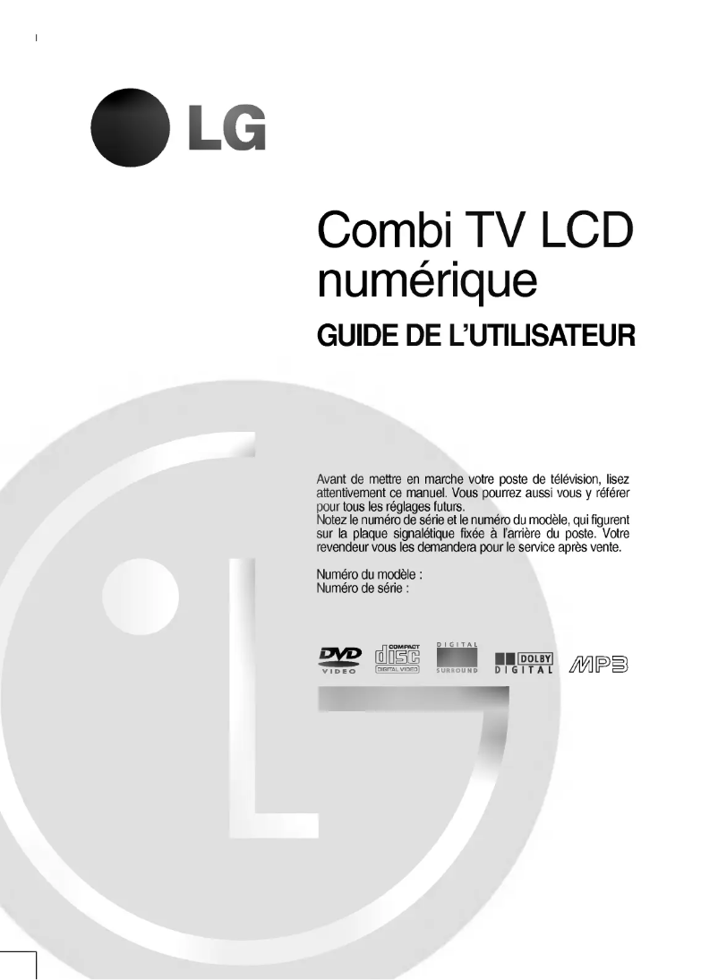 Page 1 of the manual User Manual LG KZ-17LZ21