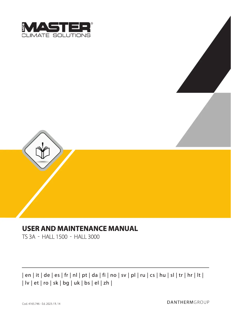 Page 1 of the manual User Manual Master HALL 1500