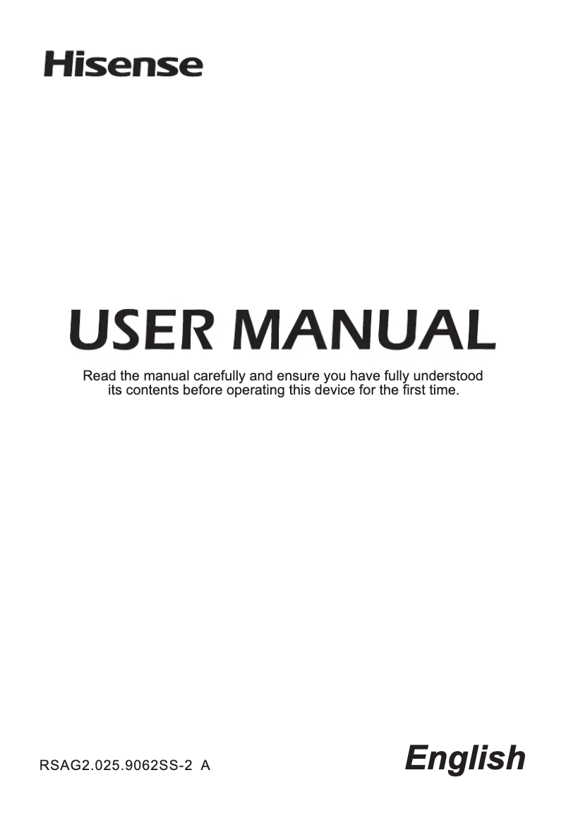 Page 1 of the manual User Manual Hisense 50DM66D