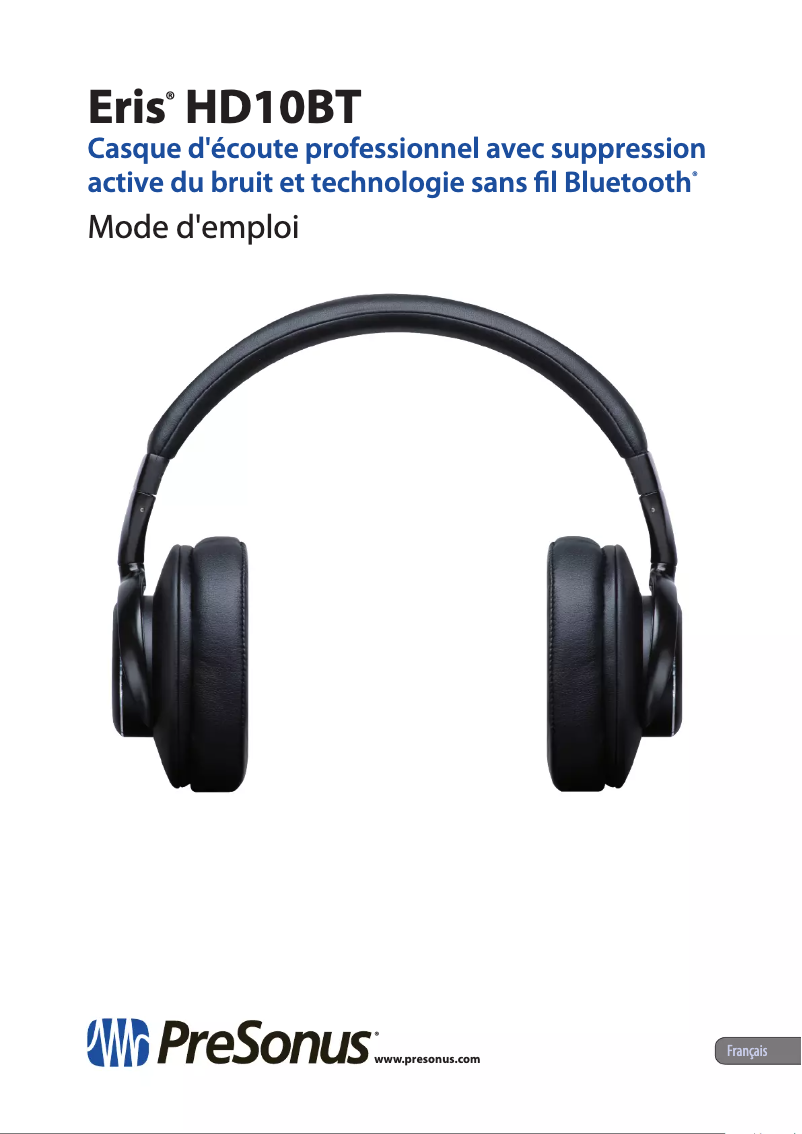 Page 1 of the manual User Manual PreSonus Eris HD10BT