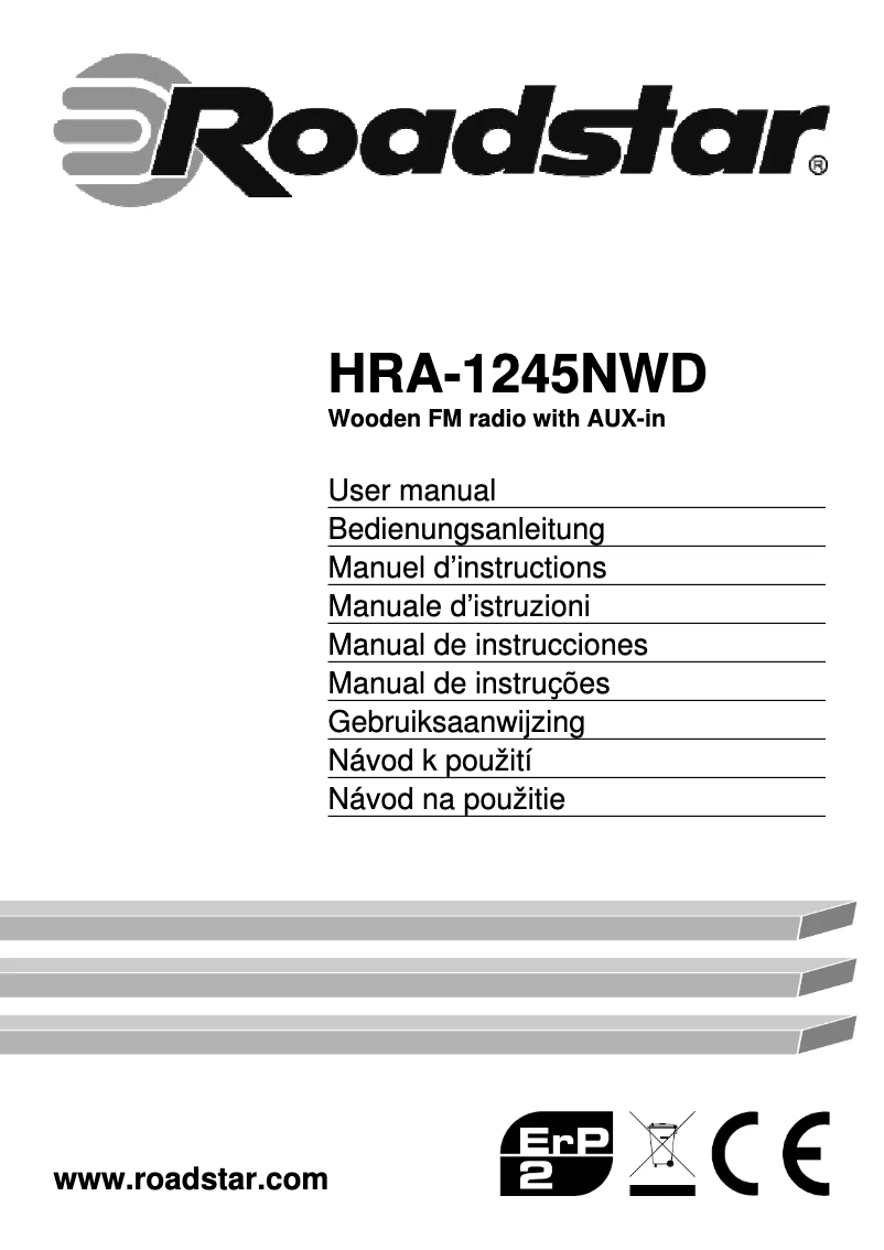Page 1 de la notice Manuel utilisateur Roadstar HRA-1245NWD