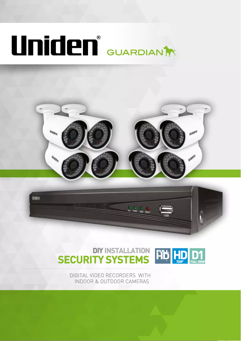 Page 1 of the manual Brochure Uniden GDVR4A40