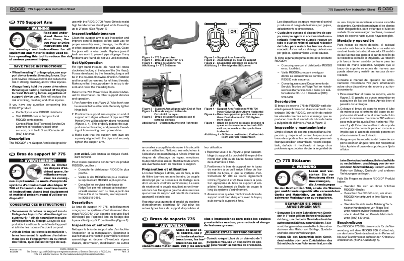 Page 1 of the manual Instructions / Assembly Ridgid 700