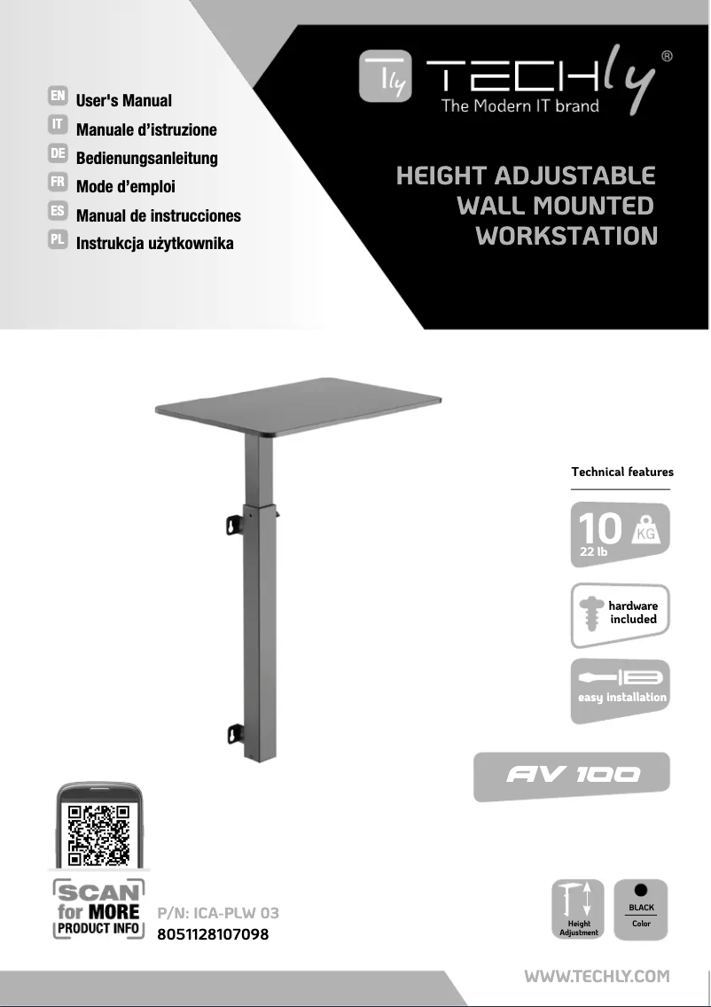 First page image of the manual for ICA-PLW 03