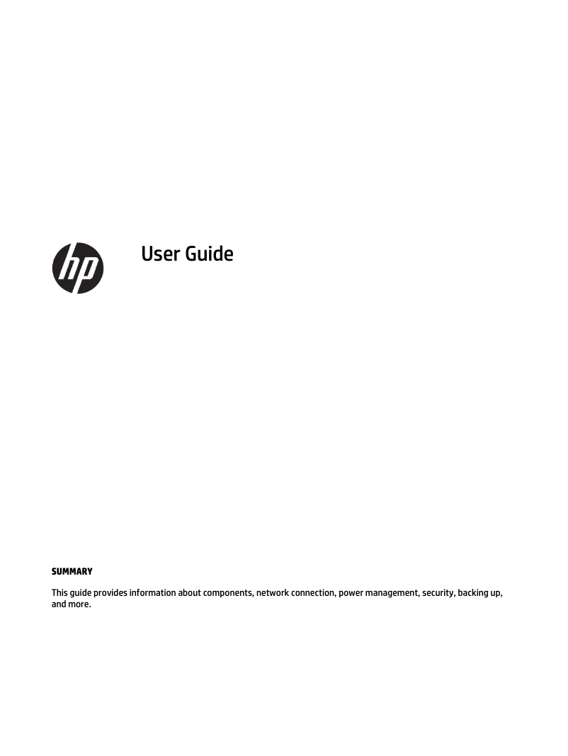Page 1 of the manual User Manual HP Stream 14s