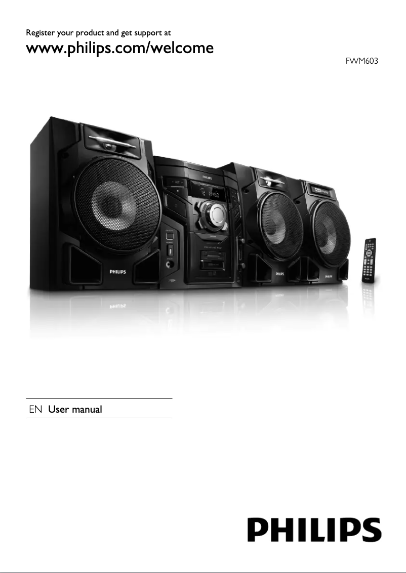 First page image of the manual for FWM603