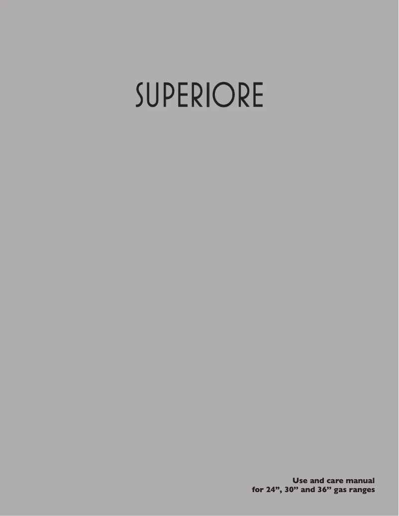 Page 1 of the manual User Manual Superiore RD361GCMCB