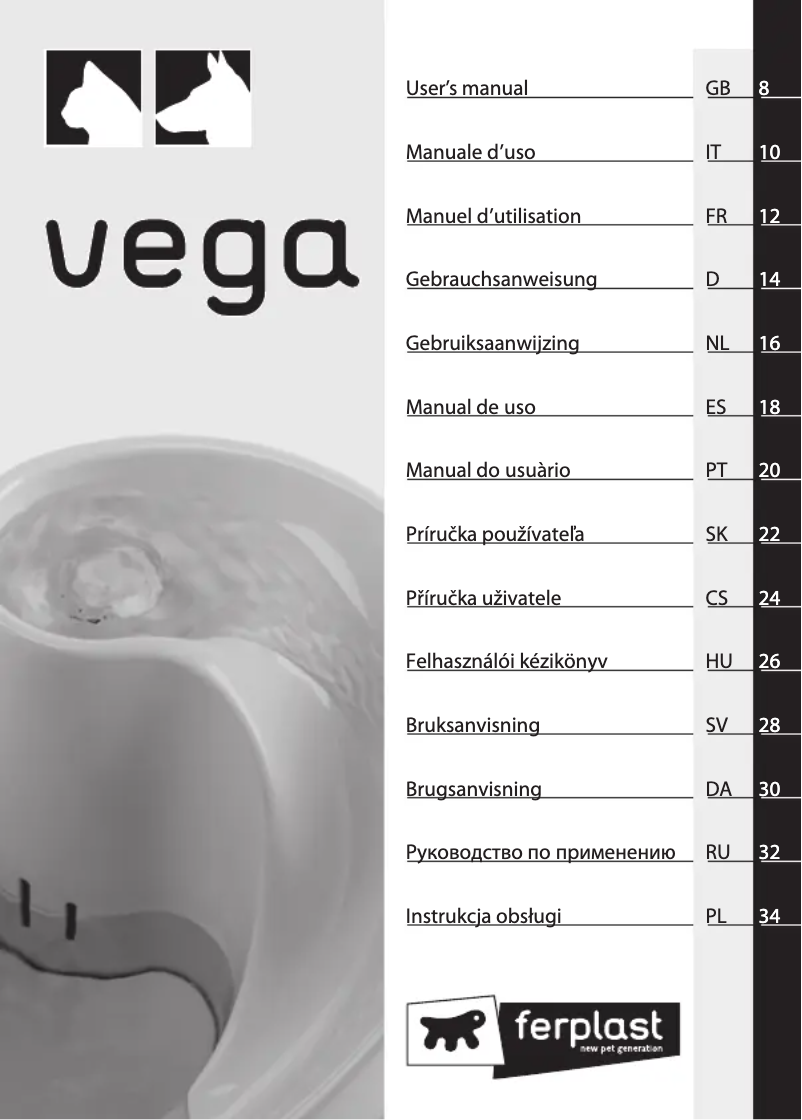 Page 1 of the manual User Manual Ferplast Vega Sanitized